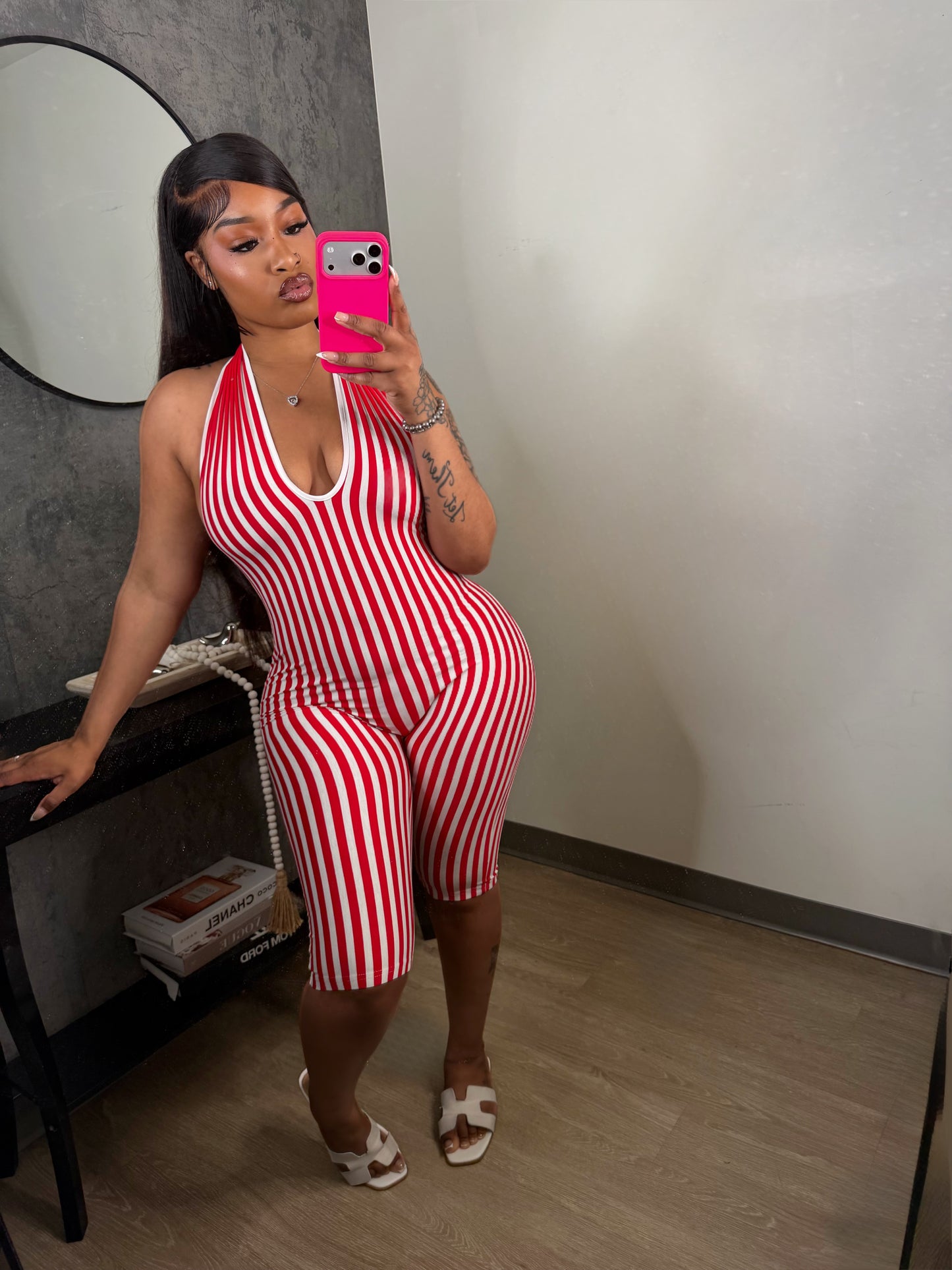 candy cane romper